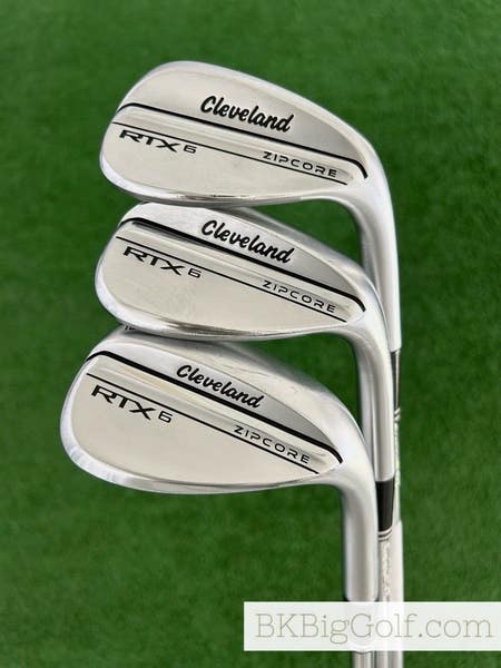 Cleveland RTX6 Zipcore Chrome 3 Wedge Set (52, 56, & 60 Degrees