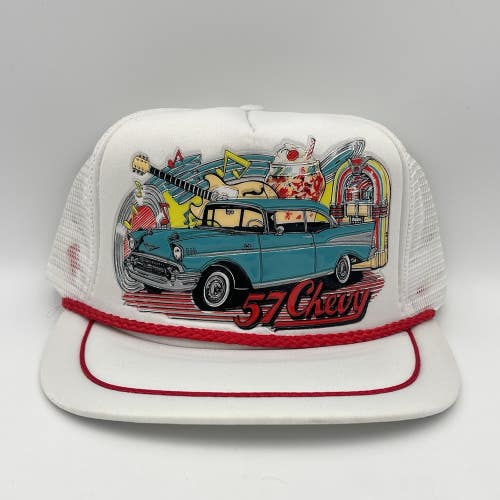 Rare Vintage 57 Chevy Bel Air Classic Snapback Trucker Hat - NEW OLD STOCK