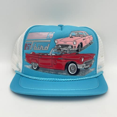 NOS Vintage Ford T Bird Thunderbird 1956-57 Classic T-Bird Hat Trucker Snapback