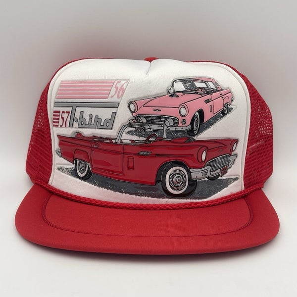 NOS Vintage Ford T Bird Thunderbird 1956-57 Classic T-Bird Hat Trucker Snapback