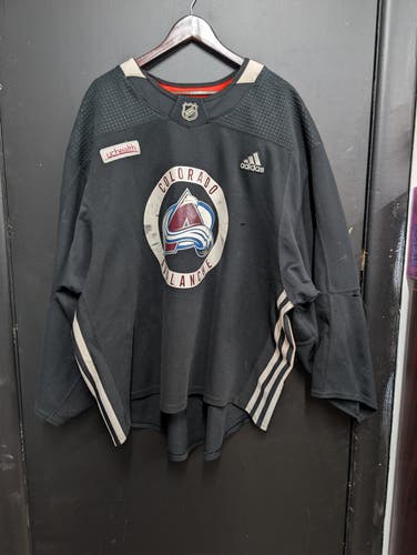 Colorado Avalanche Size 58g Black Goalie Cut Men's Adidas Jersey (Used)