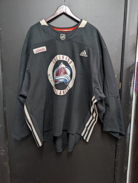 Colorado Avalanche Size 58g Black Goalie Cut Men's Adidas Jersey (Used)