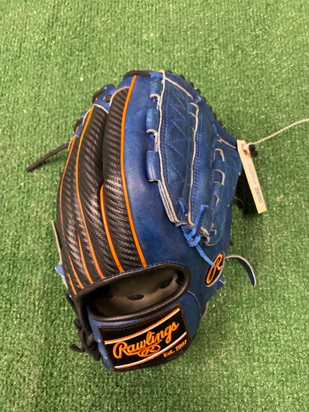 Blue Rawlings Heart of the Hide RH Pitcher's Baseball Glove 12" (Used)