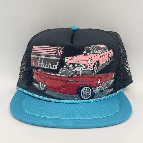 NOS Vintage Ford T Bird Thunderbird 1956-57 Classic T-Bird Hat Trucker Snapback