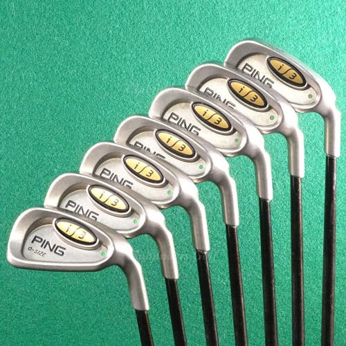 Ping i3 O-Size Green Dot 3-9 Iron Set Aldila 350 Series Graphite Regular
