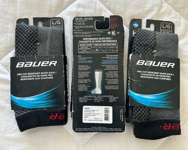 Bauer Cut Resistant Skate Socks large (New)