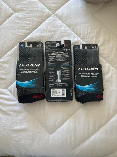 Bauer Cut Resistant Skate Socks large (New)