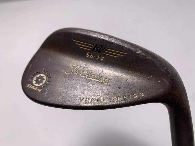 Titleist Vokey Spin Milled SM4 Raw Sand Wedge SW 56* 14 Bounce Wedge RH