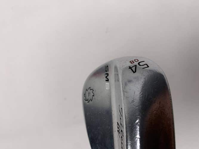 Titleist Vokey SM6 Tour Chrome Wedge 54* 8 Bounce M-Grind Wedge Steel Mens RH