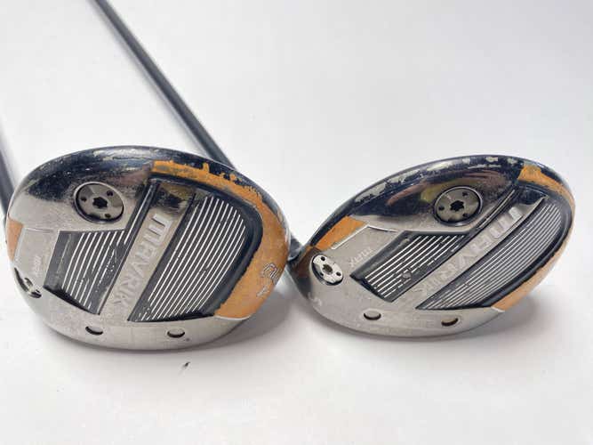 Callaway Mavrik Max 3 & 5 Fairway Wood Set 15* 18* Mamiya Helium 4F2 Senior RH