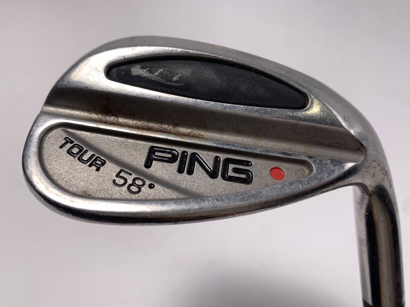 Ping Tour Chrome Lob Wedge LW 58* Orange Dot 2* Flat Stiff Steel Mens RH