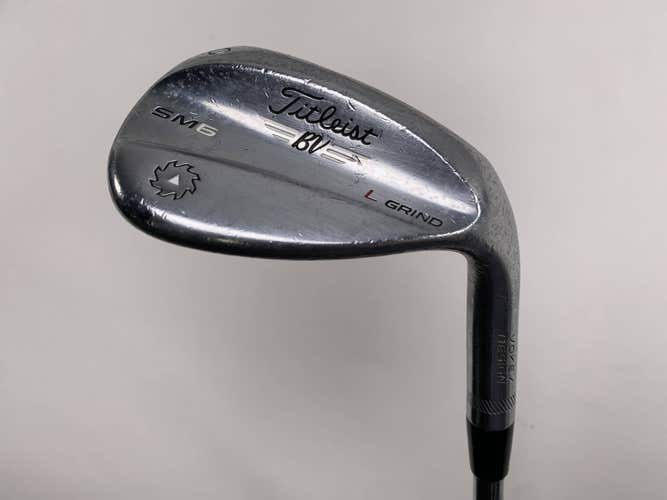 Titleist Vokey SM6 Tour Chrome Lob Wedge LW 60* 4 L-Grind AMT Tour S200 Mens RH