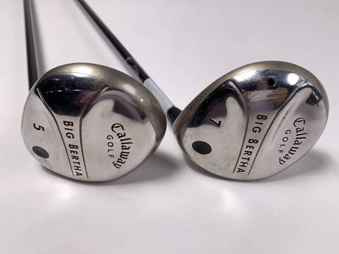 Callaway Big Bertha 2004 5 & 7 Fairway Wood Set 18* 21* Big Bertha Ladies RH