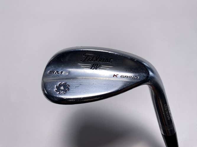 Titleist Vokey SM6 Tour Chrome Lob Wedge LW 60* 12 K-Grind Wedge Steel Mens RH