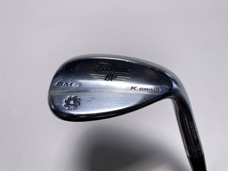 Titleist Vokey SM6 Tour Chrome Lob Wedge LW 60* 12 K-Grind Wedge Steel Mens RH