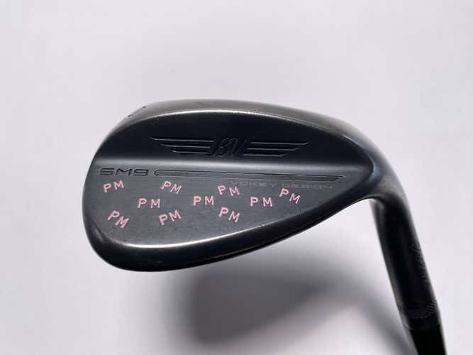 Titleist Vokey SM9 Jet Black Lob Wedge LW 60* 12 Bounce D-Grind Wedge Mens RH