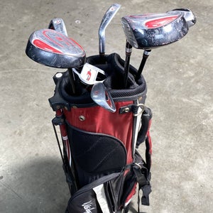 Walter Hagen JR Series II Club Set Driver 3W 4H 7 & 9 SW Putter Junior RH +Bag