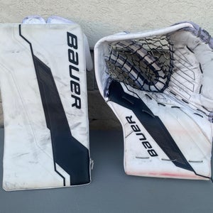 Bauer Shadow Pro Stock Goalie Glove Set White 85731