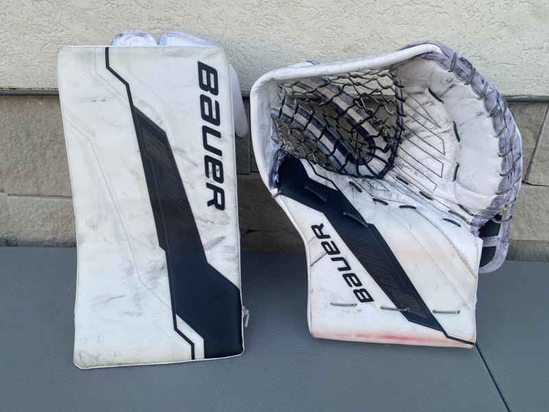 Bauer Shadow Pro Stock Goalie Glove Set White 85731