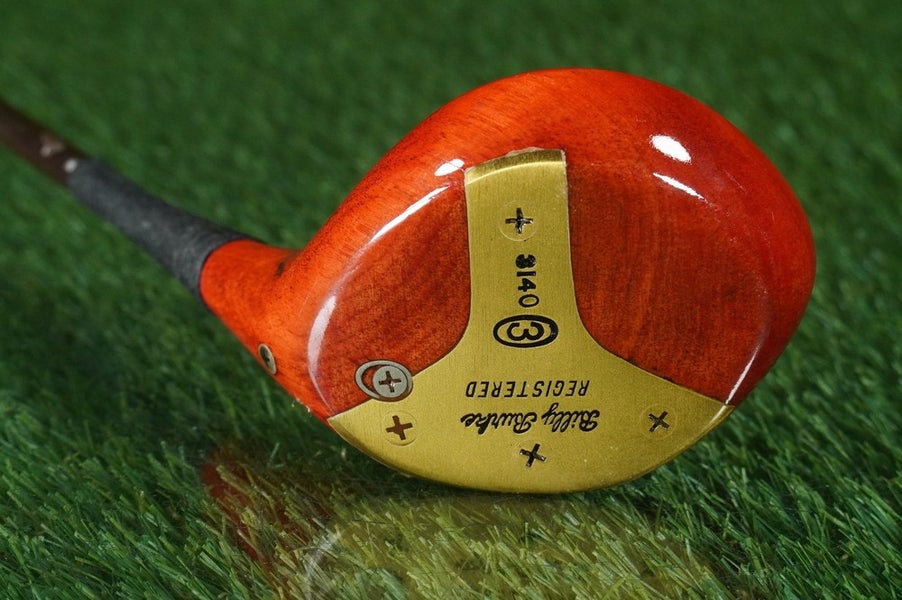 BILLY BURKE 3140 PERSIMMON 3 WOOD PYRATONE STEEL RH, REFINISHED HEAD ~ VINTAGE!!