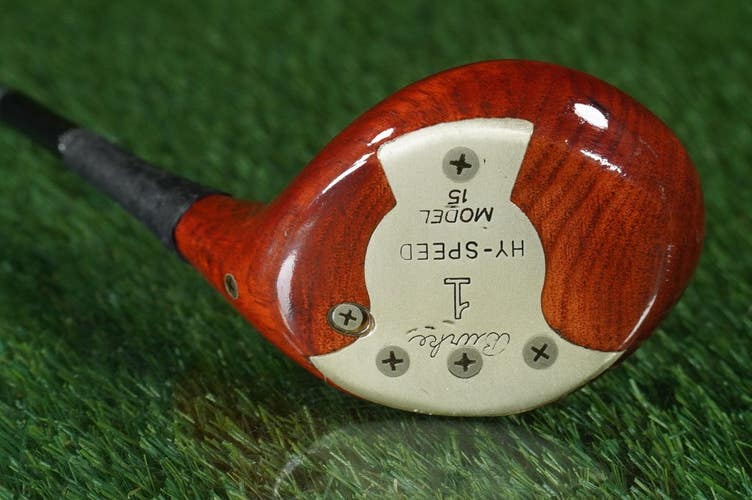 BILLY BURKE HY-SPEED MODEL 15 PERSIMMON DRIVER RH, REFINISHED HEAD ~ VINTAGE!!