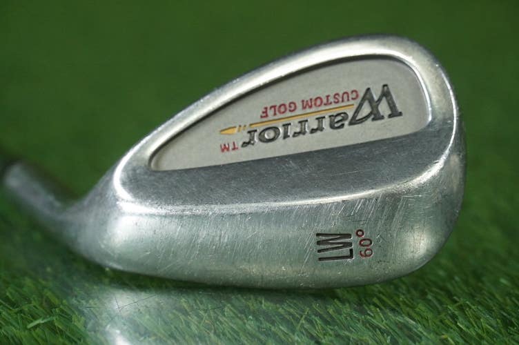 WARRIOR CUSTOM GOLF 60 LOB WEDGE "LW" STEEL RH WITH NEW MAJEK GRIP ~ LOOK!!