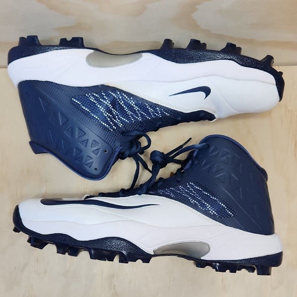 Nike Zoom Code Elite 3/4 Navy White Football Cleats Men 15 Athletic Shoe 603370