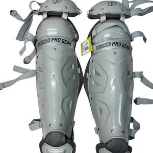 Used FORCE 3 PRO GEAR Catchers Leg Guards Grey Intermed 11835-S000201745
