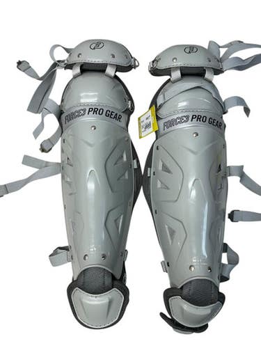 Used FORCE 3 PRO GEAR Catchers Leg Guards Grey Intermed 11835-S000201745