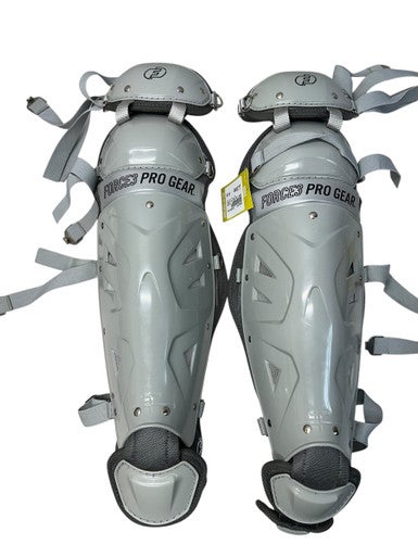 Used FORCE 3 PRO GEAR Catchers Leg Guards Grey Intermed 11835-S000201745