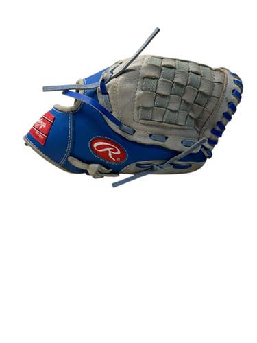 Used Rawlings FL11GR BB/SB Glove RH Throw Grey And Royal Blue 11" 11835-S000201767
