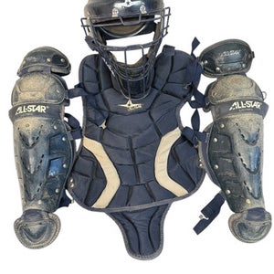 Used All Star LG79PS Catchers Chest Protector Navy Blue Junior 11835-S000201774