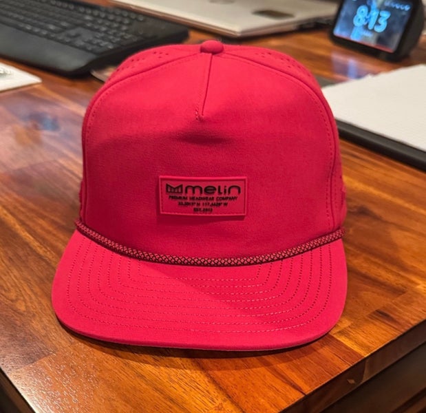 Melin Brand Coronado Brick Hydro Snapback Hat - Red Adjustable