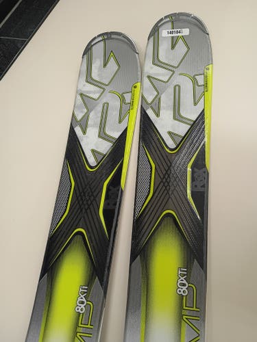 Men's All Mountain 163 cm K2 AMP 80 XTI Skis With Bindings (Used)