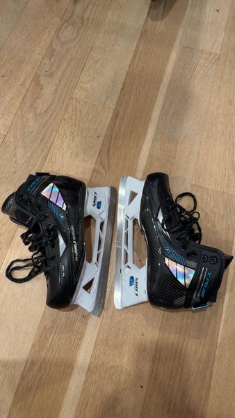 (COMES WITH BOX AND EVERYTHING IN IT!!) 2021 True TF9 Hockey Goalie Skates Regular Width 8.5 (Used)
