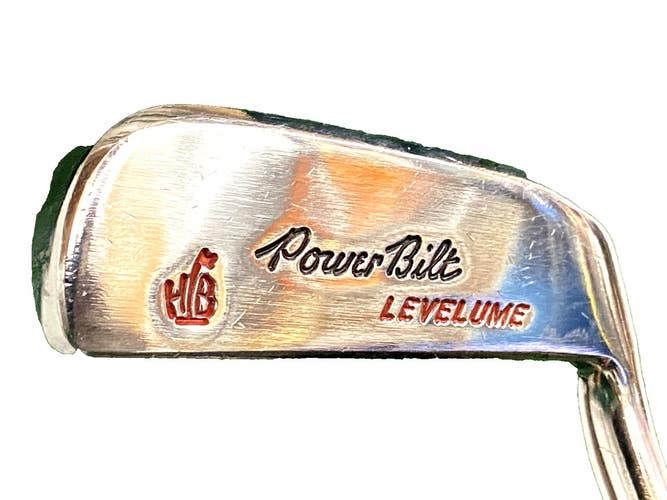 PowerBilt Levelume Blade Putter RH Steel Shaft 34" Great Vintage HB Leather Grip