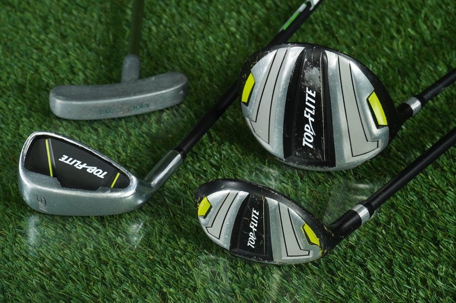 TOP FLITE JUNIOR GOLF SET 4pc. KIDS JR YOUTH LH LEFT HANDED KIDS 48"- 51" TALL