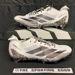 Adidas Adizero Electric (White/ Black Snake) Cleats (New)