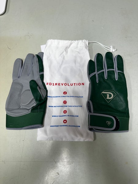 D1 Athletics - Dinger Large Batting Gloves (New) with RH Hitting Aid and Bag