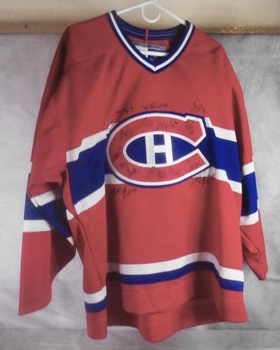 Multi Players Signed Montreal Canadiens Jersey CCM Size Large