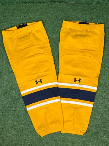 Gold NCAA Issue Senior Large Under Armour Pro Stock Game Socks (Used)