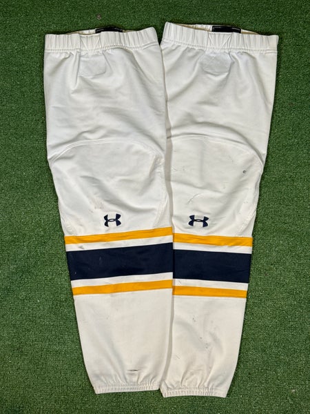 White NCAA Issue Senior Large Under Armour Pro Stock Game Socks (Used)