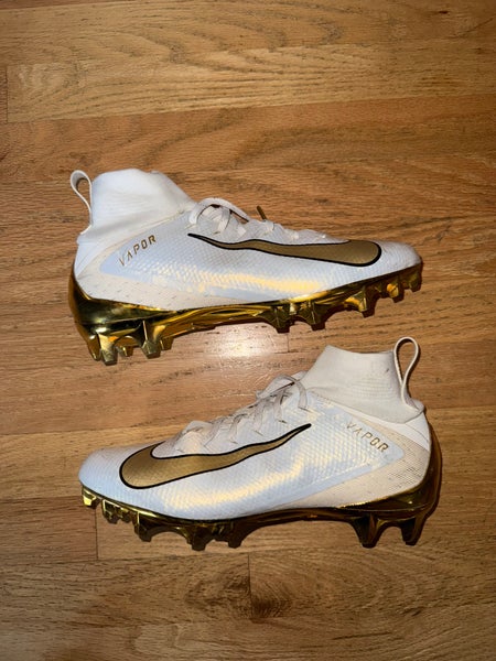 Nike Vapor Untouchable Pro 3 PRM Football Cleats White/Gold