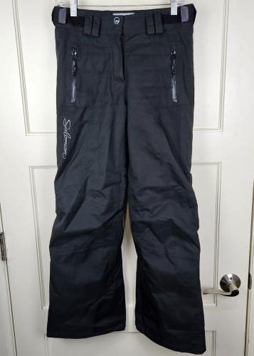 Salomon Clima Pro Storm Snow Ski Pants Womens Black Waterproof Size 4