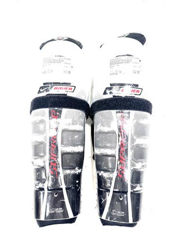 Used Bauer 10 Junior Shin Guards Grey 11" 11860-S000302071