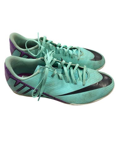 Used Nike MERCURIAL Soccer Cleats Teal Youth 06.5 11347-S000260779