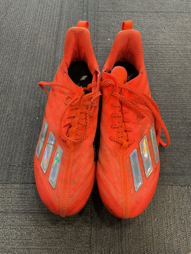 Used Adidas ADIZERO TEAM SOLAR Adult FB Cleats Orange Senior 11.5 11614-S000226876