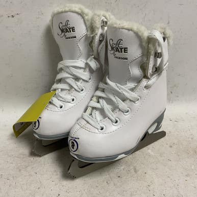 Used Jackson SOFT SKATE Girls Softboot Skate White Youth 08.0 11855-S000196096