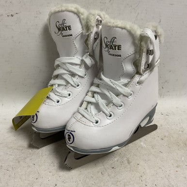 Used Jackson SOFT SKATE Girls Softboot Skate White Youth 08.0 11855-S000196096