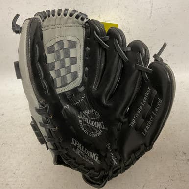 Used Spalding 18255 Baseball Glove RH Throw Black And Grey 11 1/2" 11855-S000196093